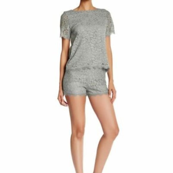 Diane von Furstenberg Fausta High-Waist Lace Shorts Size 2